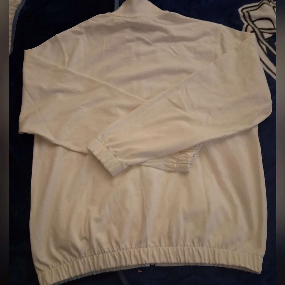Nike Club Knit Full Zip Off White jacket Size Med NWT